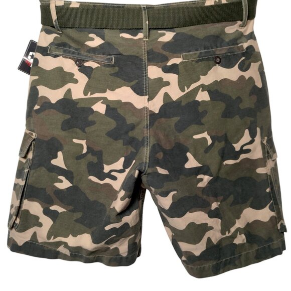 WVU Mountaineers Camo Cargo Shorts J America L Woodland Camouflage West Virginia - Picture 4 of 13